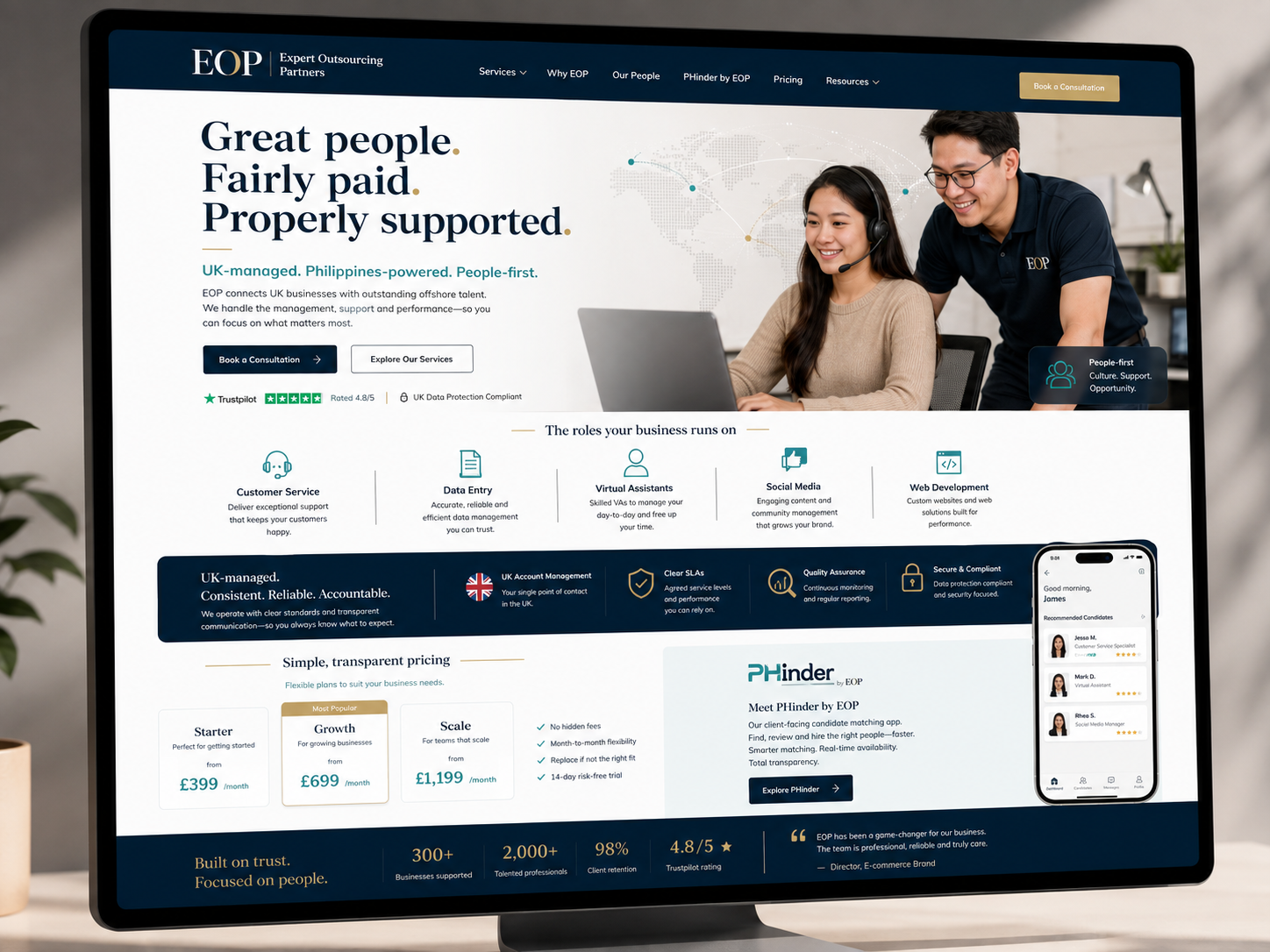 EOP remote staffing concept